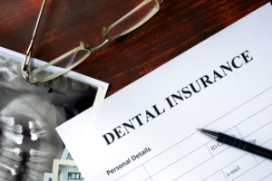 A dental insurance claim form