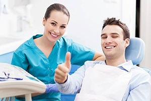 Man in dental chair