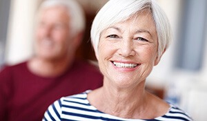 Older woman with flawless smile