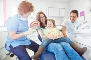 entire family at dentist office
